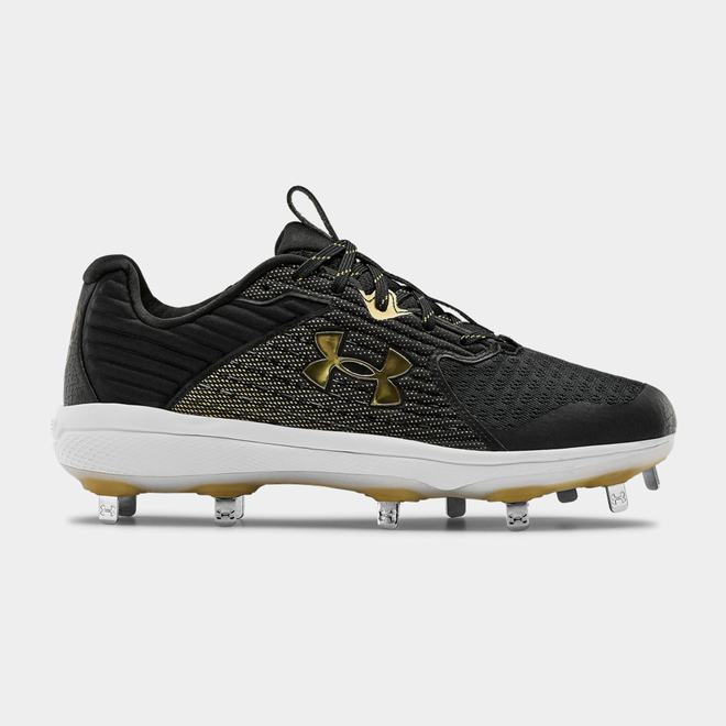 Under Armour Yard MT - Panske Baseballová Obuv - Čierne/Metal Zlate